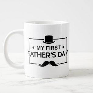 Taza De Café Gigante Arte con palabras genial para el primer Día del Pa
