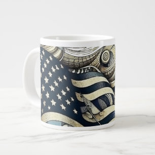 Taza De Café Gigante Arte de Bandera Americana