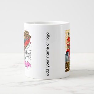 Taza De Café Gigante Arte de Bicicleta de Carreras Velocidad