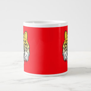 Taza De Café Gigante Arte de Cara de Tigre Sonriente-21876