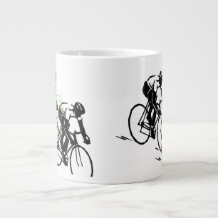 Taza De Café Gigante Arte de carrera de ciclismo