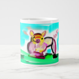Taza De Café Gigante Arte de cerdo lindo 
