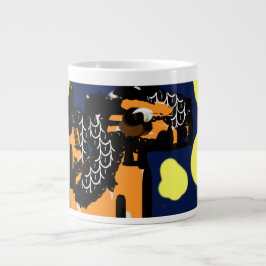 Taza De Café Gigante Arte de estrella de lobo