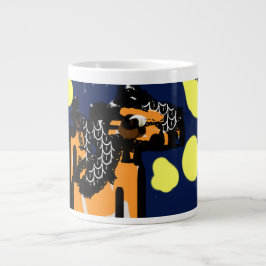 Taza De Café Gigante Arte de estrella de lobo