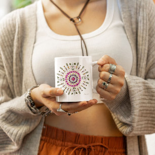 Taza De Café Gigante Arte de Flor Prensada por S. Frigui de la Original