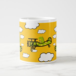 Taza De Café Gigante Arte de guardería piloto de dinosaurios animales
