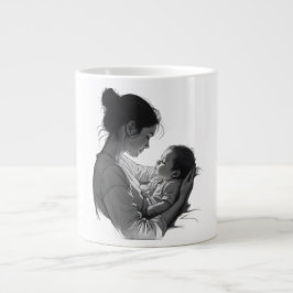 Taza De Café Gigante Arte de madre e hijo