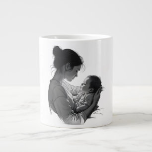 Taza De Café Gigante Arte de madre e hijo