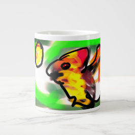Taza De Café Gigante Arte de murciélago de la fruta