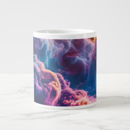 Taza De Café Gigante Arte de Nebulosa Espacial Abstracta - Cósmico Colo
