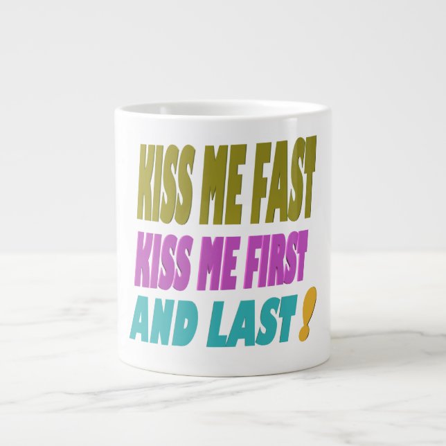 Taza De Café Gigante Arte de palabras breves para los amantes del roman (Frente)