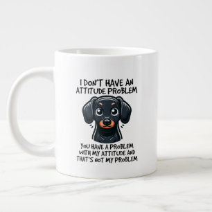 Taza De Café Gigante Arte de palabras de perro con sarcasmo divertido a
