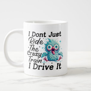 Taza De Café Gigante Arte de palabras de tren loco de sarcasmo divertid
