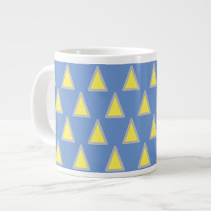 Taza De Café Gigante Arte de patrón geométrico rectangular psicodélico