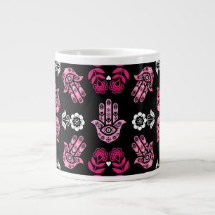 Taza De Café Gigante Arte de Protección de la Mano Hamsa