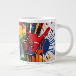 Taza De Café Gigante Arte de tu hijo único personalizado