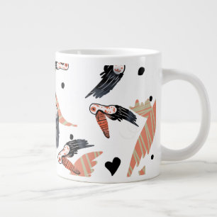 Taza De Café Gigante Arte de Verano Tropical de Aves Tucán