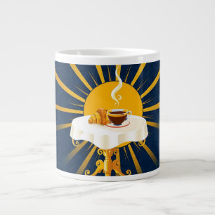 Taza De Café Gigante Arte Deco de Café au Lait Francés Vintage