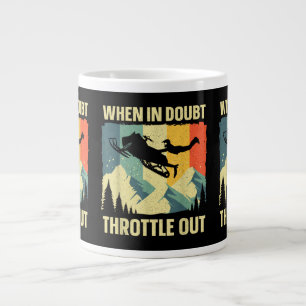 Taza De Café Gigante Arte genial de moto de nieve para hombres, mujeres