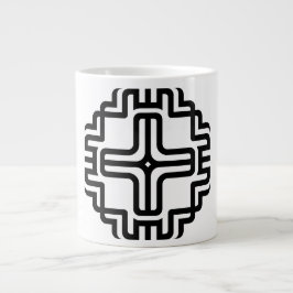 Taza De Café Gigante Arte geométrico moderno de cruz con líneas
