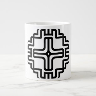 Taza De Café Gigante Arte geométrico moderno de cruz con líneas