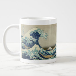 Taza De Café Gigante Arte japonés vintage, la gran ola de Hokusai