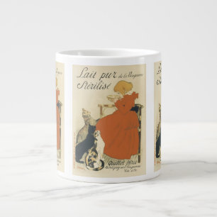 Taza De Café Gigante Arte Moderno Victoriano Antiguo, Muchacha con Gato