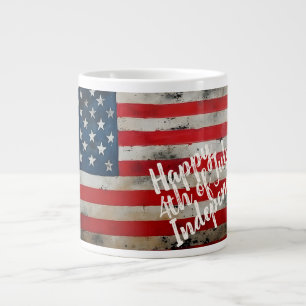 Taza De Café Gigante Arte patriótico del 4 de julio Día de la Independe