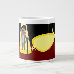 Taza De Café Gigante Arte Personalizado Retro Deluxe de Sock Monkey Cro