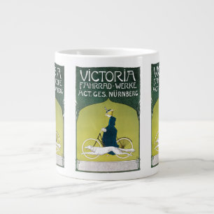 Taza De Café Gigante Arte vintage Art Nouveau, Victoria Fahrrad Werke, 
