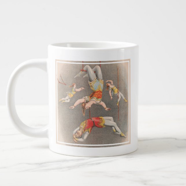 Taza De Café Gigante Artistas De Trapecio Masculino Y Femenino (Izquierda)