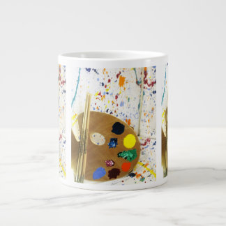 Taza De Café Gigante Artistas pintan paleta y paleta de pintura
