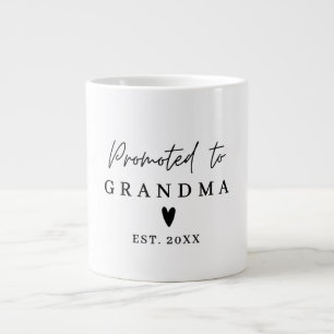 Taza De Café Gigante Ascendido a Abuela Abuelo, Anuncio de Embarazo