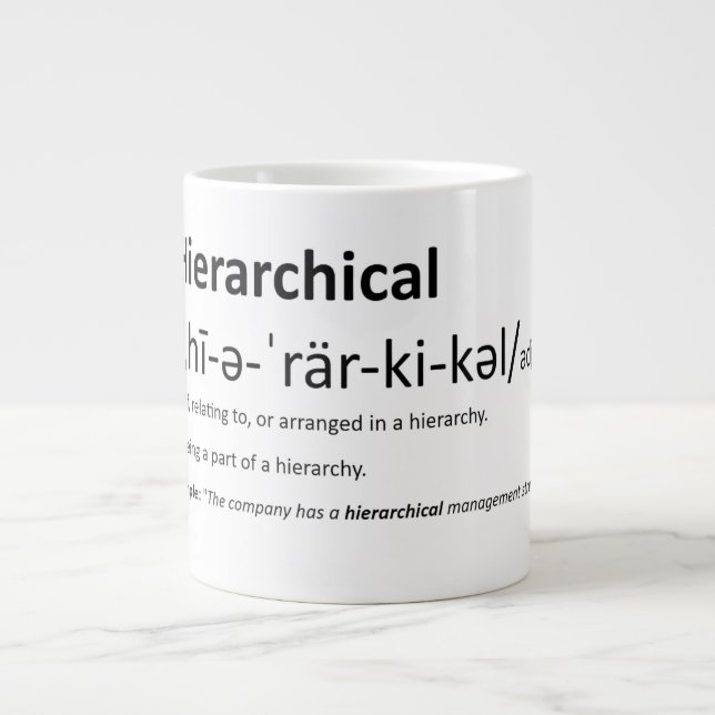 Taza De Café Gigante Asistente de pronunciación jerárquico  (Frente)