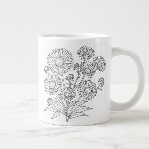 Taza De Café Gigante Aster de Nueva Inglaterra - Symphyotrichum Novae-A