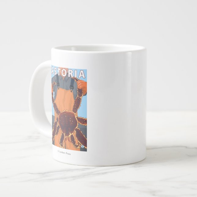 Taza De Café Gigante Astoria, cangrejo de OregonKing (Izquierda)