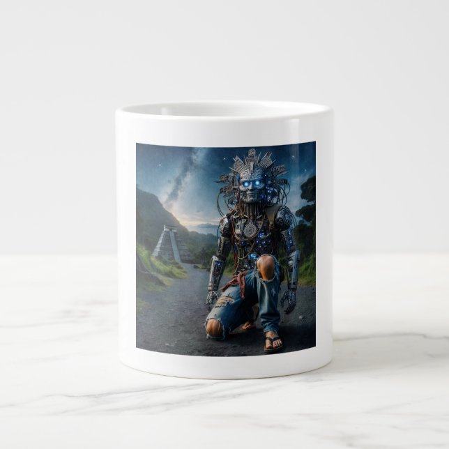 Taza De Café Gigante Astral Blue Jeans Warrior (Frente)