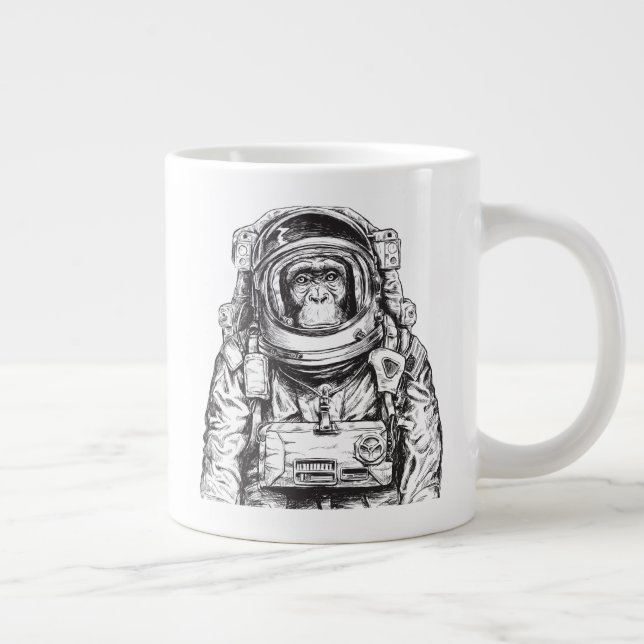 Taza De Café Gigante Astronauta de monos (Derecha)