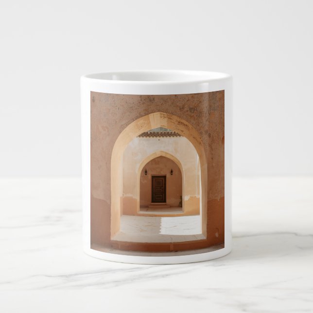 Taza De Café Gigante Asymmetrical Plaster Arch Quiet Minimalism (Frente)