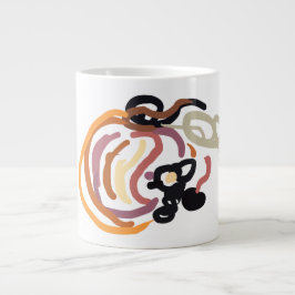 Taza De Café Gigante Atardecer de calabaza Otoño lindo