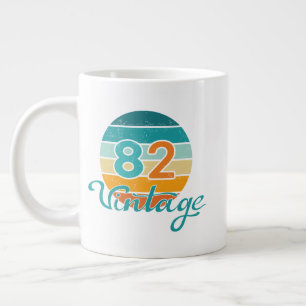 Taza De Café Gigante Atardecer Retro 82 Vintage Deteriorado