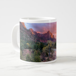 Taza De Café Gigante Atardecer sobre Watchman