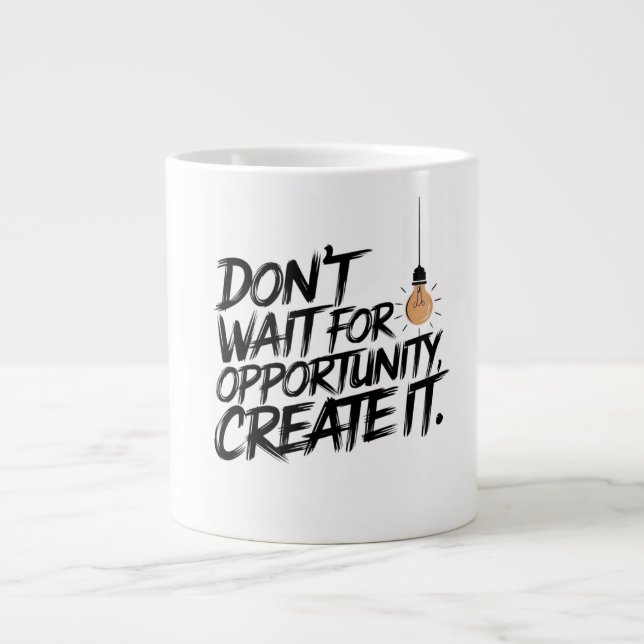 Taza De Café Gigante atraco motivacional, inspirador (Frente)