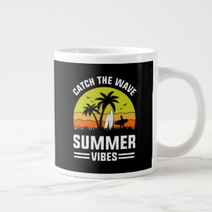 Taza De Café Gigante Atrapa La Ola Vibraciones De Verano-64193
