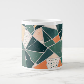 Taza De Café Gigante au motif géométrique abstrait