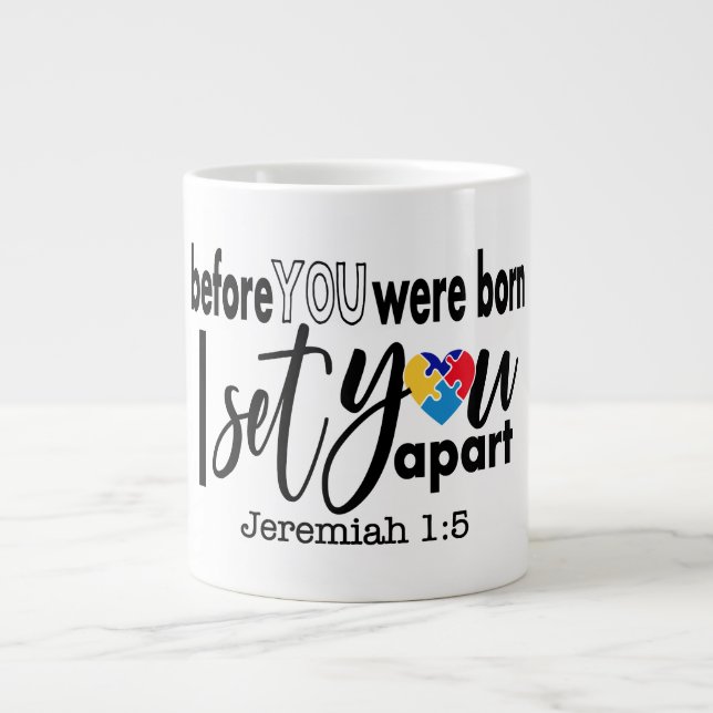 Taza De Café Gigante Autism Gire Jumbo Mug (Frente)