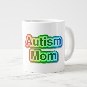 Taza De Café Gigante Autism Mom Jumbo peluca de regalo