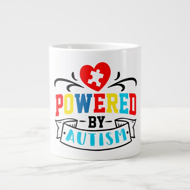Taza De Café Gigante Autismo - Jumbo Mug (Frente)