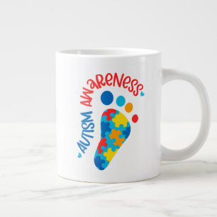 Taza De Café Gigante Autismo - tazón gigante del café