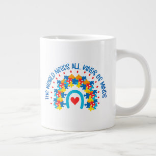 Taza De Café Gigante Autismo - tazón gigante del café